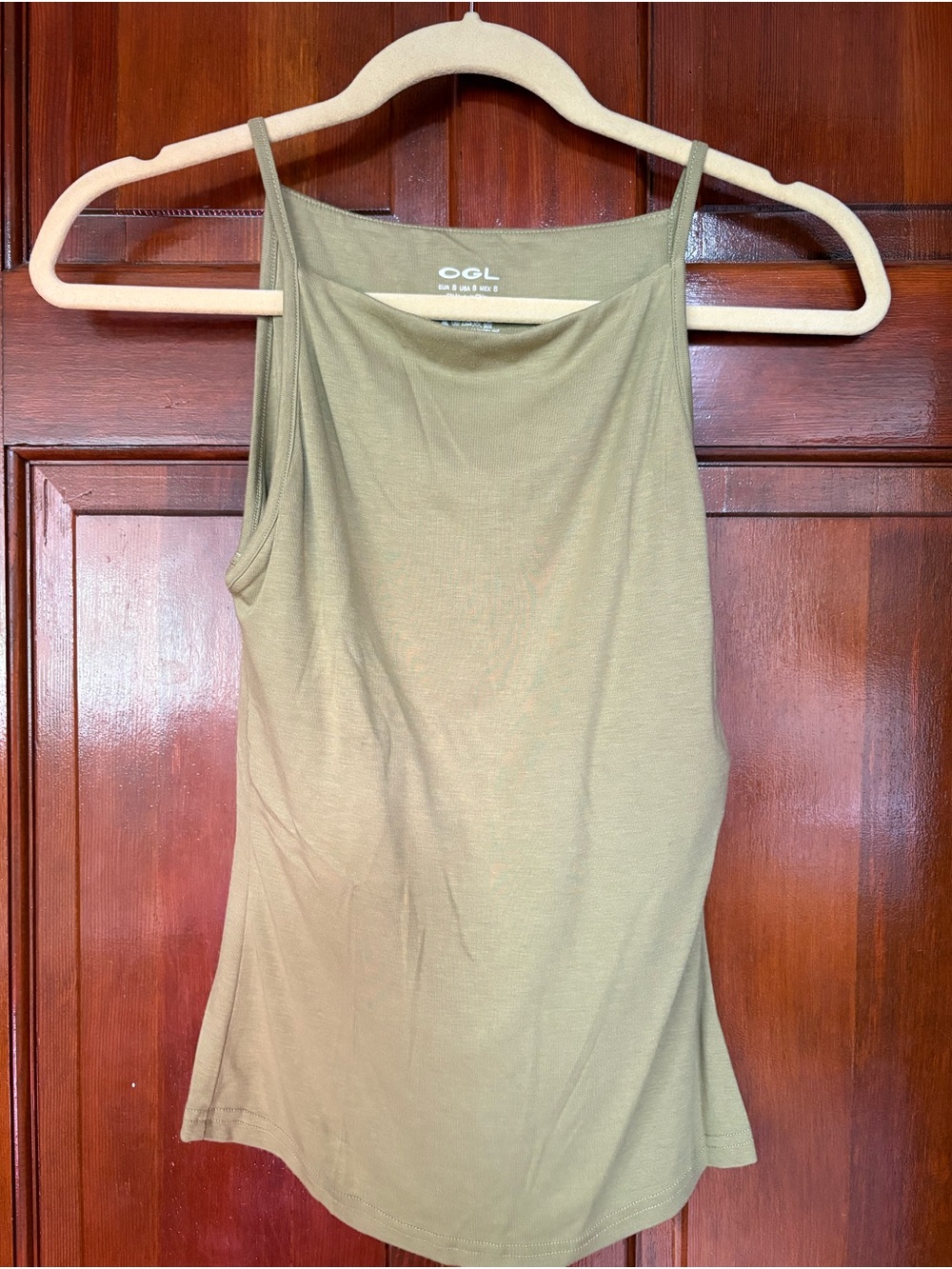 Sage green boatneck tank